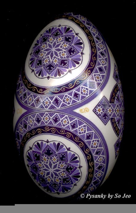 Purple Cross Ukrainian Easter Egg Pysanky By So Jeo